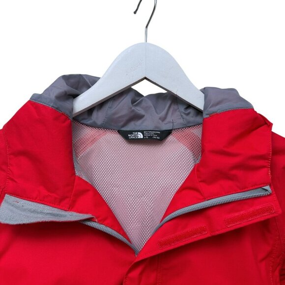 THE NORTH FACE Boys Jacket Large 14/16 Red Hooded Windbreaker Full Zip *TORN - Picture 9 of 16